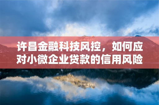 许昌金融科技风控，如何应对小微企业贷款的信用风险？