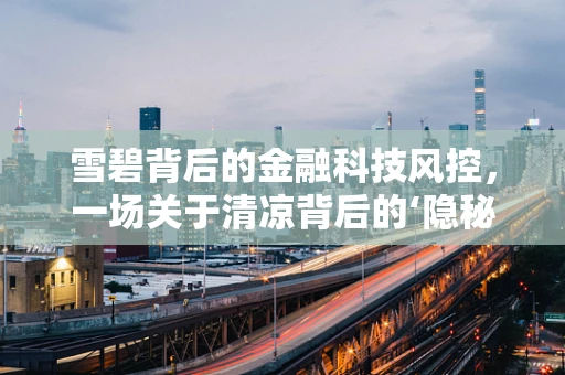 雪碧背后的金融科技风控，一场关于清凉背后的‘隐秘’交易？