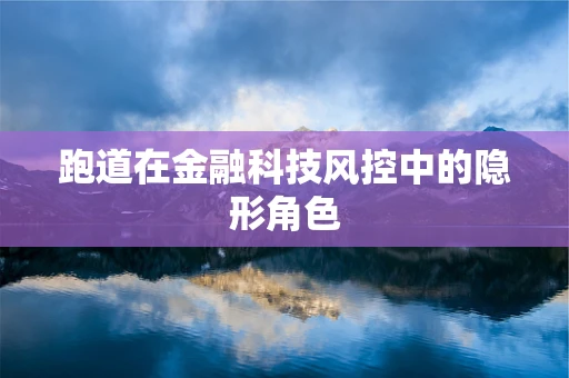 跑道在金融科技风控中的隐形角色