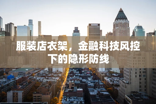 服装店衣架，金融科技风控下的隐形防线