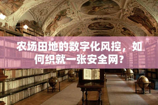 农场田地的数字化风控，如何织就一张安全网？
