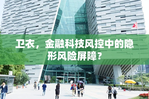卫衣，金融科技风控中的隐形风险屏障？
