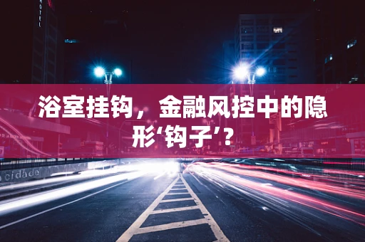 浴室挂钩，金融风控中的隐形‘钩子’？