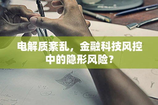 电解质紊乱，金融科技风控中的隐形风险？