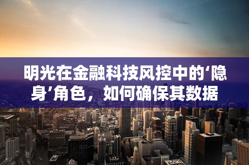 明光在金融科技风控中的‘隐身’角色，如何确保其数据安全无虞？