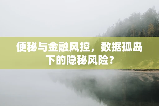 便秘与金融风控，数据孤岛下的隐秘风险？