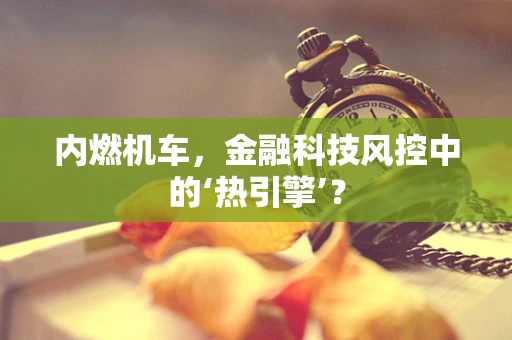 内燃机车，金融科技风控中的‘热引擎’？