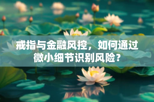 戒指与金融风控，如何通过微小细节识别风险？