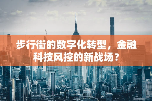 步行街的数字化转型，金融科技风控的新战场？