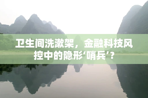 卫生间洗漱架，金融科技风控中的隐形‘哨兵’？
