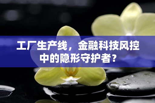 工厂生产线，金融科技风控中的隐形守护者？