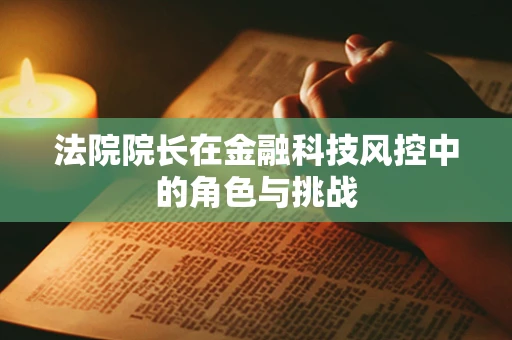 法院院长在金融科技风控中的角色与挑战