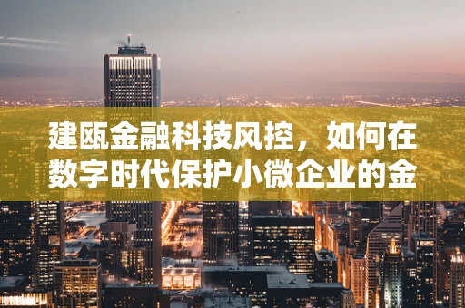 建瓯金融科技风控，如何在数字时代保护小微企业的金融安全？