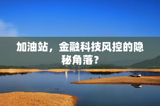 加油站，金融科技风控的隐秘角落？