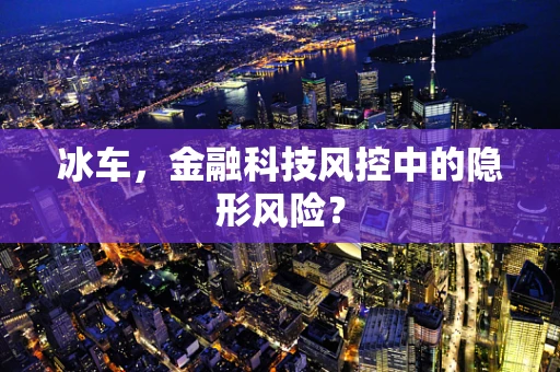 冰车，金融科技风控中的隐形风险？