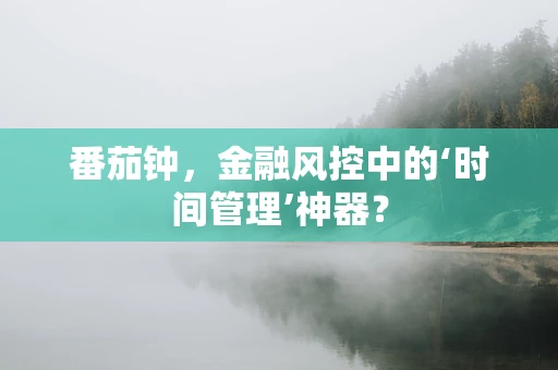 番茄钟，金融风控中的‘时间管理’神器？