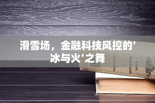 滑雪场，金融科技风控的‘冰与火’之舞