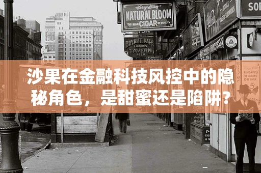 沙果在金融科技风控中的隐秘角色，是甜蜜还是陷阱？