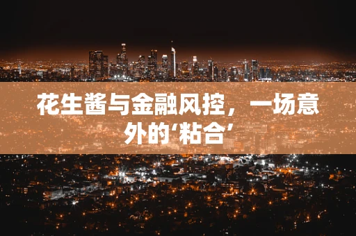 花生酱与金融风控，一场意外的‘粘合’