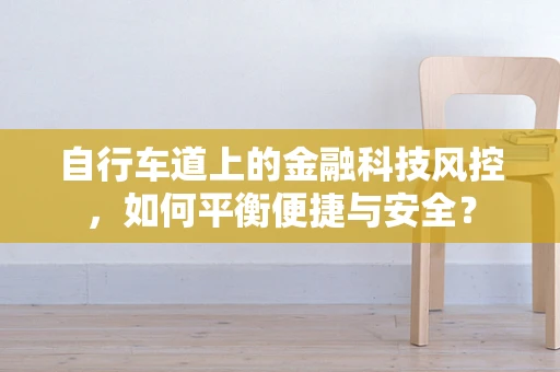 自行车道上的金融科技风控，如何平衡便捷与安全？