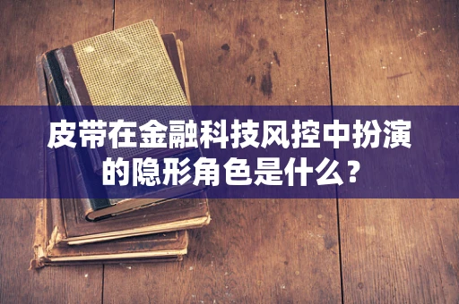 皮带在金融科技风控中扮演的隐形角色是什么？