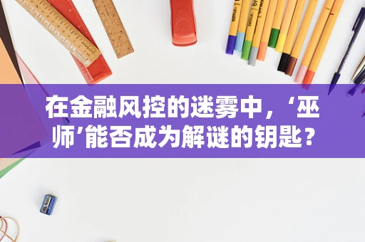 在金融风控的迷雾中，‘巫师’能否成为解谜的钥匙？