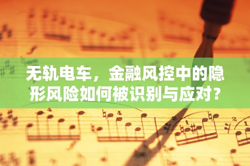 无轨电车，金融风控中的隐形风险如何被识别与应对？