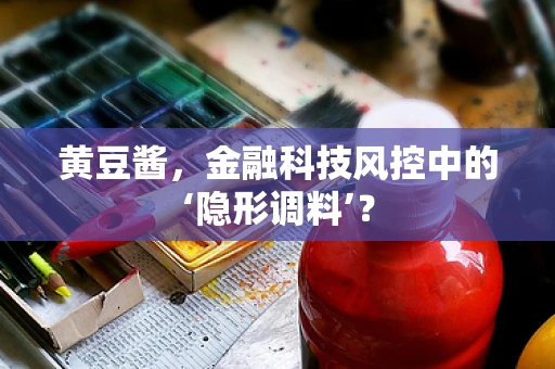 黄豆酱，金融科技风控中的‘隐形调料’？