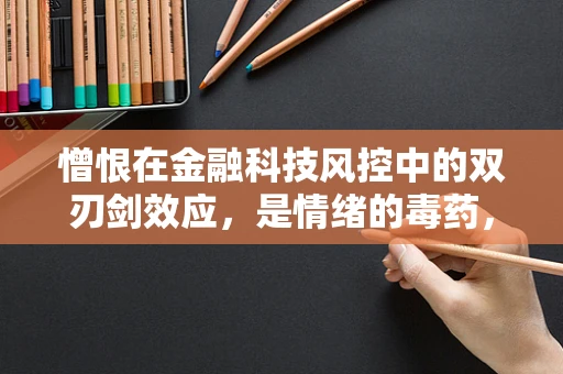 憎恨在金融科技风控中的双刃剑效应，是情绪的毒药，还是洞察的良药？