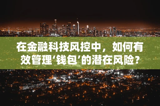 在金融科技风控中，如何有效管理‘钱包’的潜在风险？