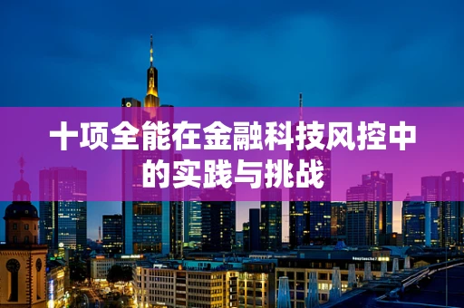 十项全能在金融科技风控中的实践与挑战