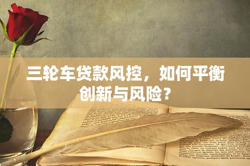 三轮车贷款风控，如何平衡创新与风险？