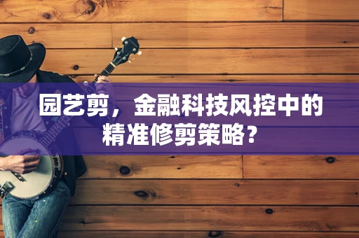 园艺剪，金融科技风控中的精准修剪策略？
