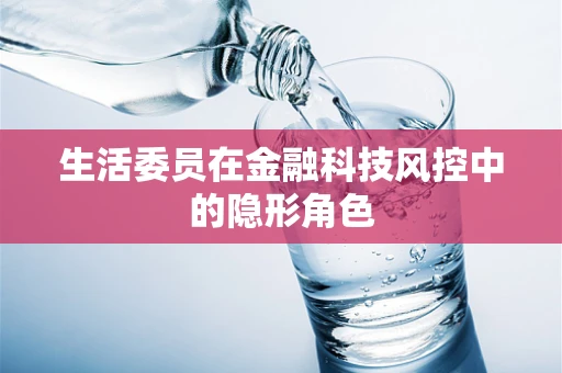 生活委员在金融科技风控中的隐形角色