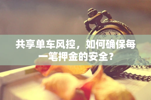 共享单车风控，如何确保每一笔押金的安全？
