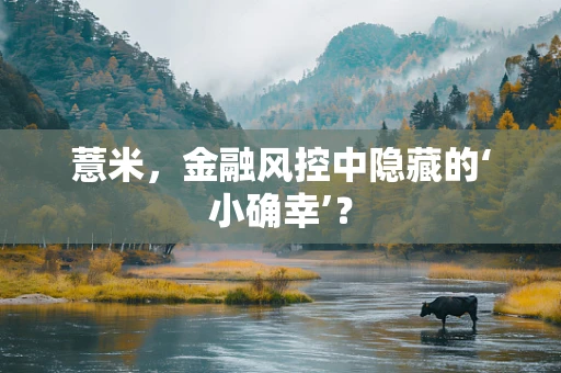 薏米，金融风控中隐藏的‘小确幸’？