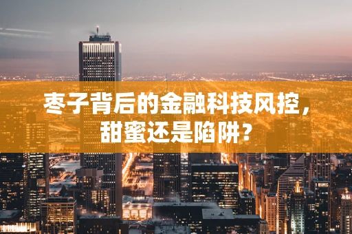 枣子背后的金融科技风控，甜蜜还是陷阱？