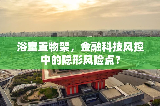 浴室置物架，金融科技风控中的隐形风险点？