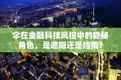 伞在金融科技风控中的隐秘角色，是遮阳还是挡雨？