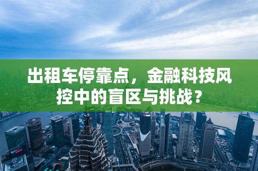 出租车停靠点，金融科技风控中的盲区与挑战？