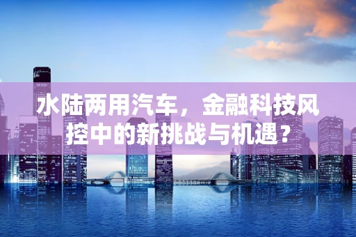 水陆两用汽车，金融科技风控中的新挑战与机遇？
