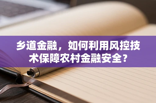 乡道金融，如何利用风控技术保障农村金融安全？