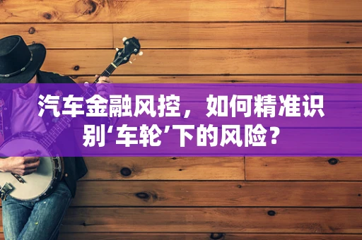 汽车金融风控，如何精准识别‘车轮’下的风险？