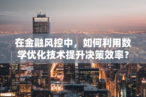 在金融风控中，如何利用数学优化技术提升决策效率？
