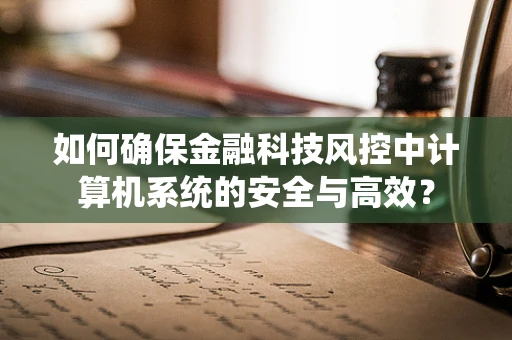 如何确保金融科技风控中计算机系统的安全与高效？