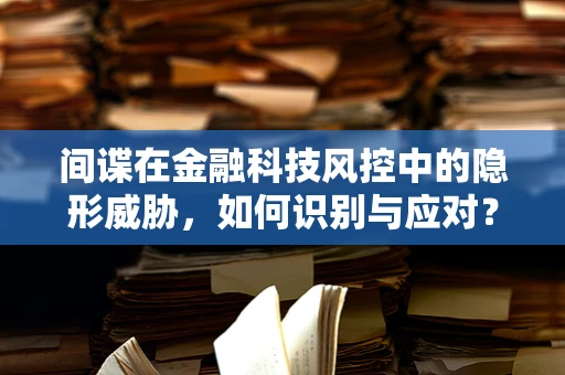 间谍在金融科技风控中的隐形威胁，如何识别与应对？