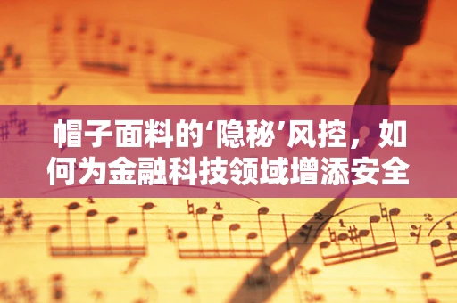 帽子面料的‘隐秘’风控，如何为金融科技领域增添安全屏障？