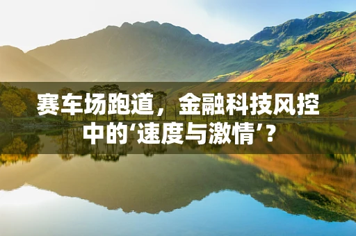 赛车场跑道，金融科技风控中的‘速度与激情’？