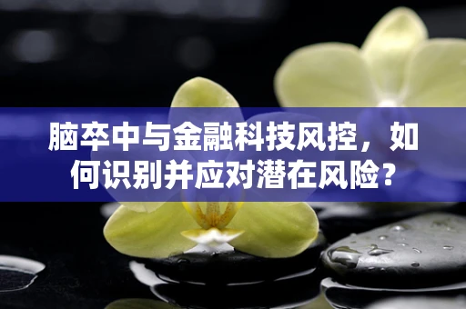 脑卒中与金融科技风控，如何识别并应对潜在风险？