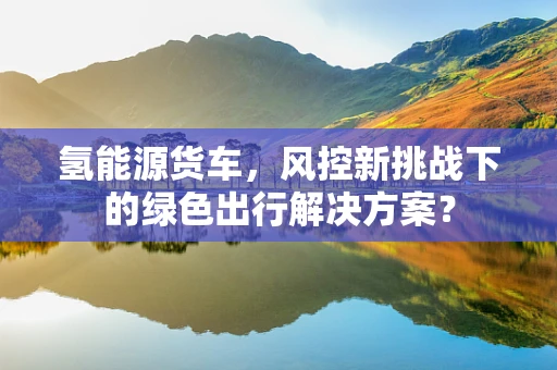 氢能源货车，风控新挑战下的绿色出行解决方案？